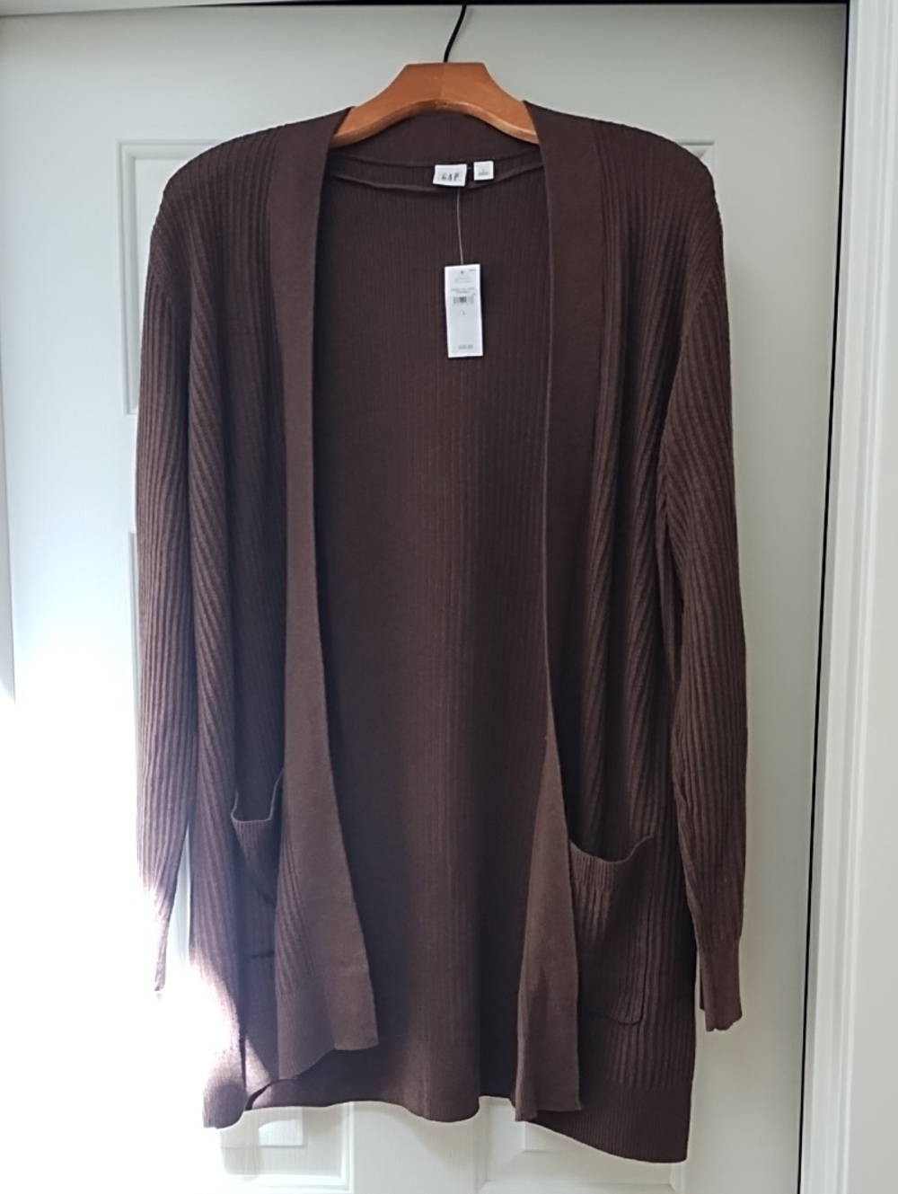 GAP Ribbed Long Cardigan w. Pockets NWT!